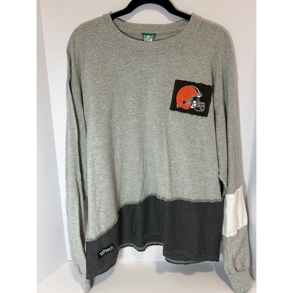 Cleveland‎ Browns Refried Apparel Sustainable Angle Long Sleeve Tshirt Gray